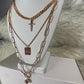 Necklace Stainless Steel Long White Cross