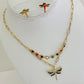Jewelry Set Dragonfly / Hearts