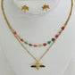 Jewelry Set Dragonfly / Flowers