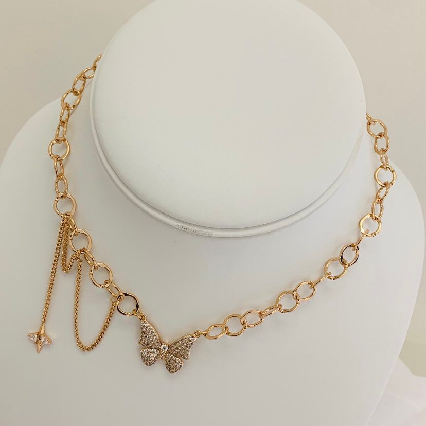 Necklace 18K Butterfly Choker