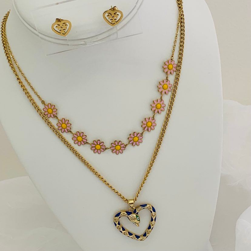 Jewelry Set Heart / Snake