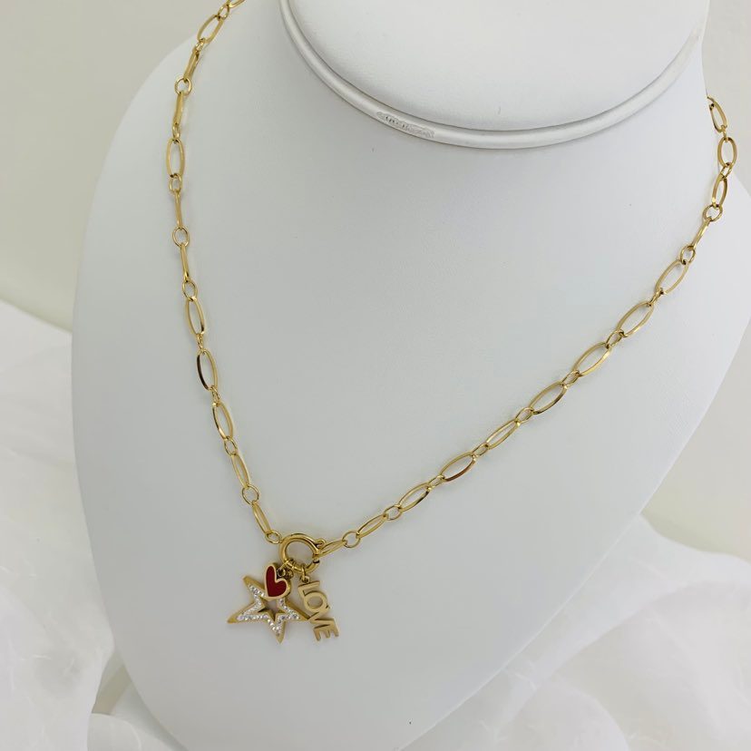 Necklace Star / Heart / Love