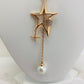 Necklace 18K  Long Star with Pearl