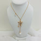Necklace 18K  Long Star with Pearl