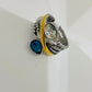 Ring Silver Cristal Blue