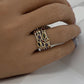 Ring Silver Vintage Multicolor