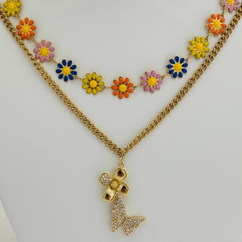 Jewelry Set Butterfly / Flower
