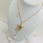 Necklace 18K  Long Star with Pearl
