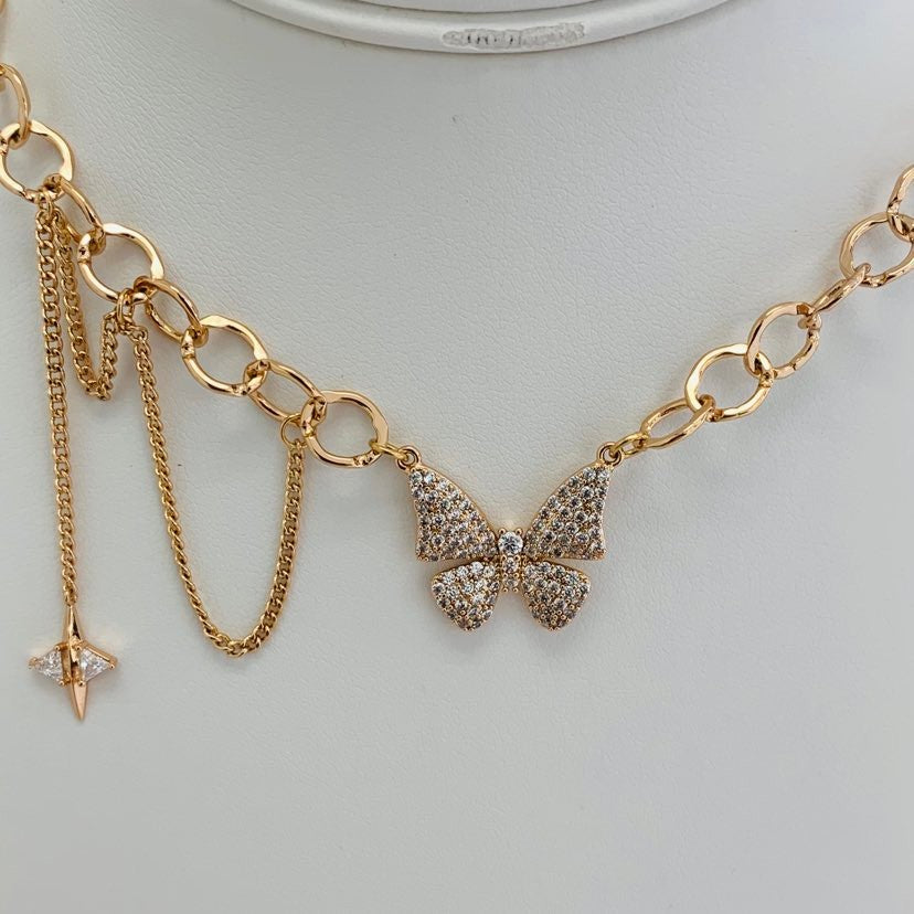 Necklace 18K Butterfly Choker
