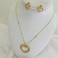 Jewelry Set Gold Plated Heart 14K