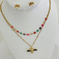 Jewelry Set Dragonfly / Flowers