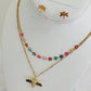 Jewelry Set Dragonfly / Flowers