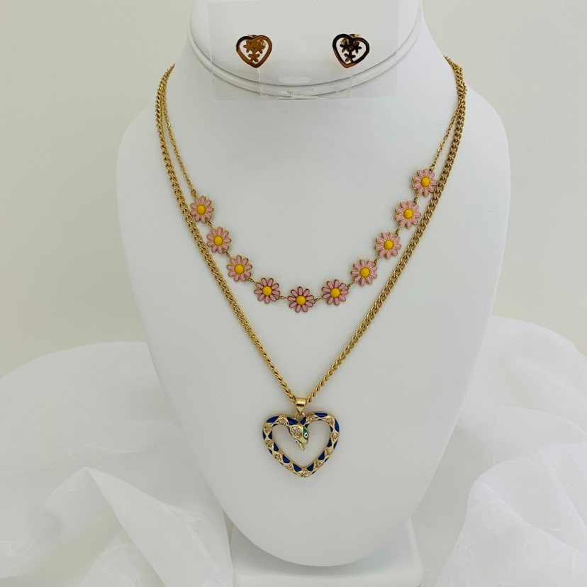Jewelry Set Heart / Snake