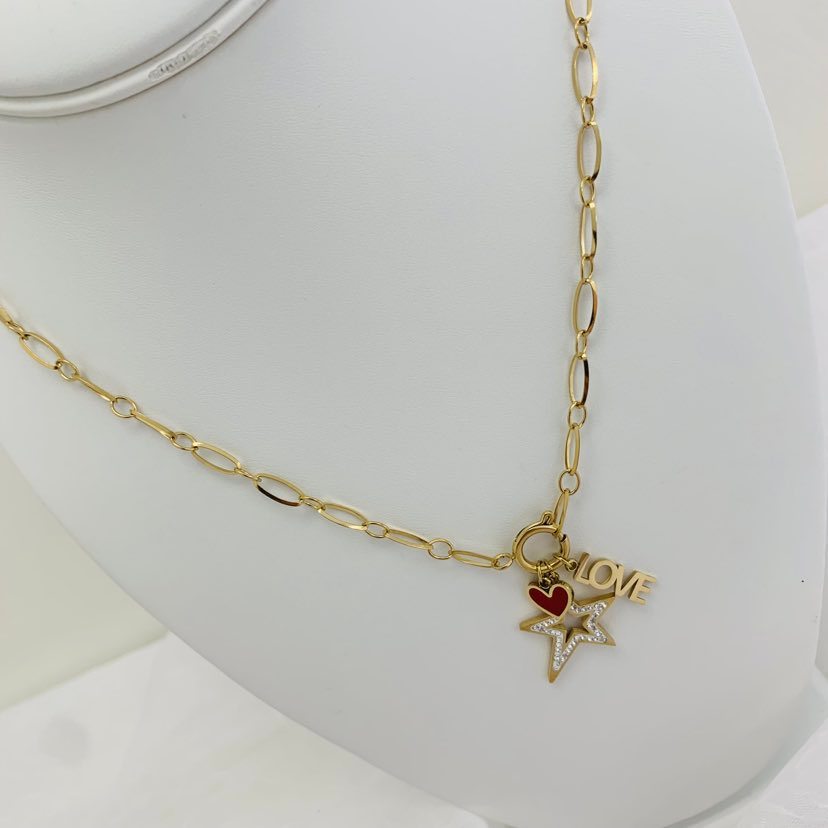 Necklace Star / Heart / Love
