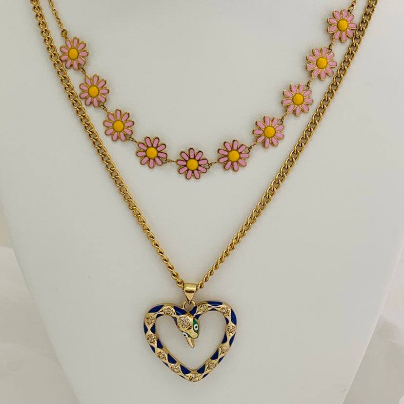 Jewelry Set Heart / Snake