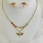 Jewelry Set Dragonfly / Hearts