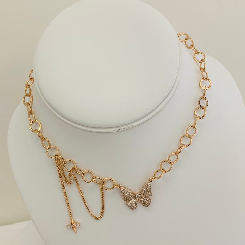 Necklace 18K Butterfly Choker