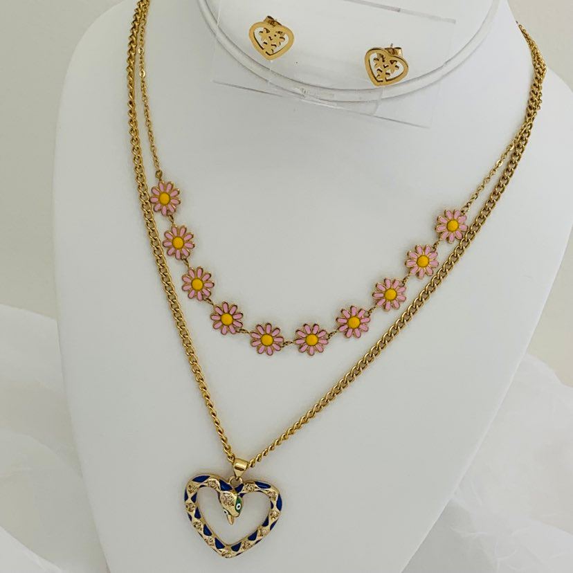 Jewelry Set Heart / Snake