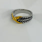 Ring Silver Vintage Fine with Gold
