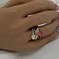 Ring Silver Cristal Pink