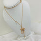 Necklace 18K  Long Star with Pearl