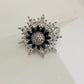 Ring Silver with Black Revolving