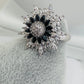 Ring Silver with Black Revolving